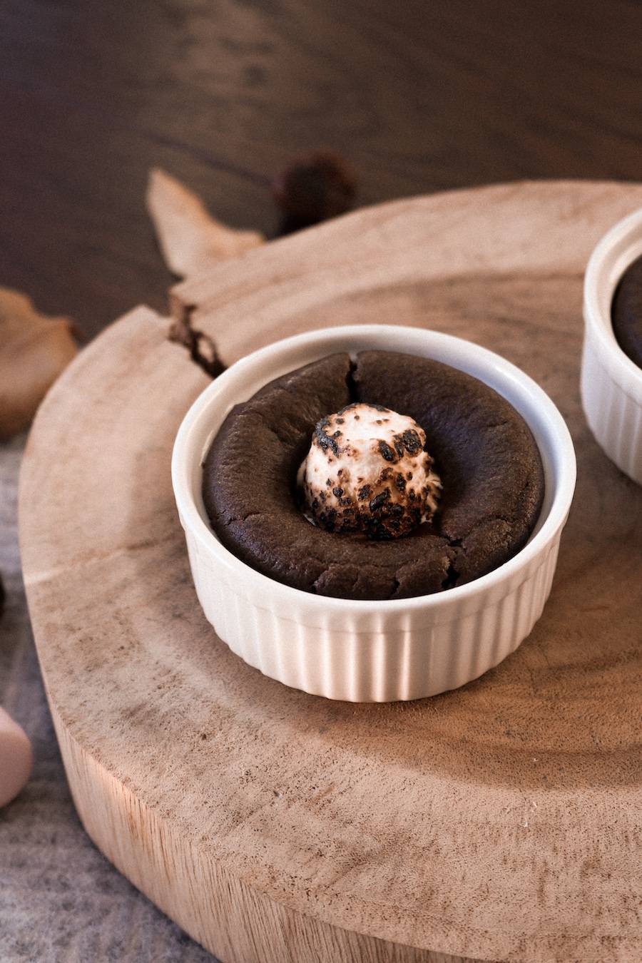 Spicy Chocolate & Chestnut Fondant with Toasted Marshmallow