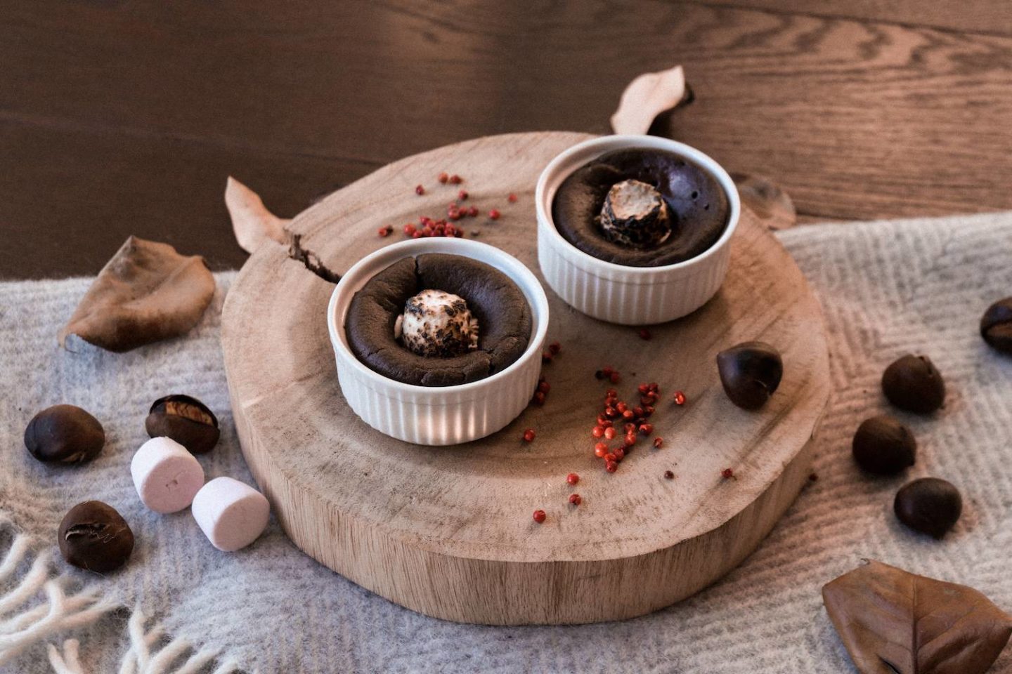 Spicy Chocolate & Chestnut Fondant with Toasted Marshmallow