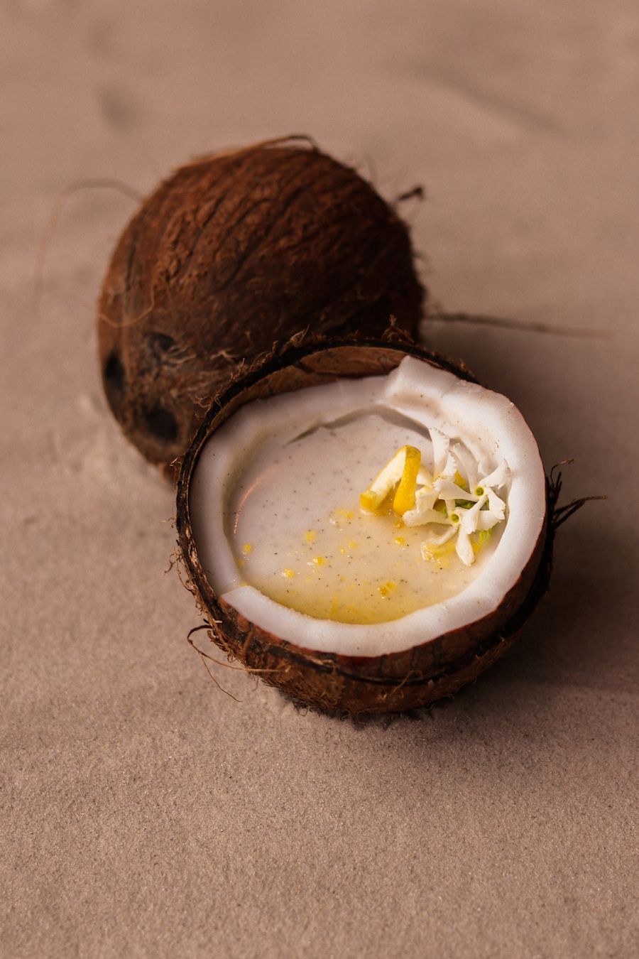 Coconut Panna Cotta with Lemon Coulis