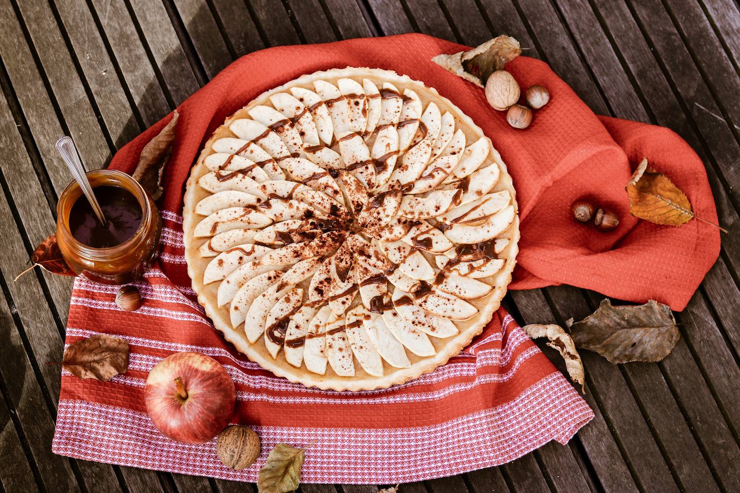 Salted Caramel Apple Tart